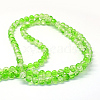 Baking Paint Transparent Crackle Glass Round Bead Strands DGLA-Q018-8mm-04-3