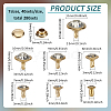 280 Sets 7 Styles Iron & Brass Double Cap Rivets KK-FG0001-19G-2