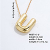 Stainless Steel Party Balloon Letter Pendant Cable Chain Necklaces for Women YF1942-21-1