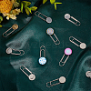 Unicraftale 30Pcs 304 Stainless Steel Paperclip Brooch Finding FIND-UN0002-45-2
