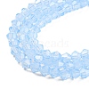 Baking Painted Transparent Glass Beads Strands DGLA-F029-J4mm-02-4