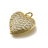 Brass Micro Pave Cubic Zirconia Pendants KK-C090-42G-03-2