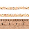 Electroplate Transparent Glass Beads Strands GL-CBA7A17-01A-09-3