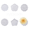 Boutigem 6Pcs 6 Style Silicone Flower Cup Mat Molds Sets DIY-BG0001-21-1