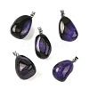 Natural Dyed & Heated Agate Tumbled Stone Pendants GG-K002-07G-1