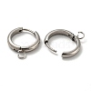 Tarnish Resistant 201 Stainless Steel Huggie Hoop Earring Findings STAS-P283-01Z-P-2