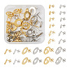 48Pcs 12 Styles 201 Stainless Steel Stud Earring Findings EJEW-TA0001-06-23