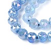Anti-Tarnish Electroplate Glass Beads Strands GLAA-N064-6mm-10-3
