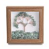 Natural Green Aventurine Chips Tree of Life with Wooden Photo Frame Decorations DJEW-B013-04E-1