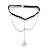 Alloy Rhinestone Sexy Elastic Multilayer Tassel Butterfly Leg Chain FS-WG8A9A5-01-1