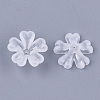 5-Petal Transparent Acrylic Bead Caps FACR-T001-05-2