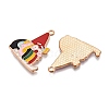 Christmas Theme Alloy Enamel Pendants ENAM-T020-33D-2