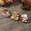 Elegant Vintage Flower Alloy Enamel Stud Earrings & Rings Sets XH9844-4