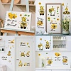 CRASPIRE 2 Sets 2 Style PVC Wall Sticker DIY-CP0009-60A-6