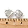 Brass Micro Pave Clear Cubic Zirconia Charms KK-Z057-05P-3