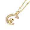 Brass Micro Pave Clear Cubic Zirconia Pendants Necklaces NJEW-K269-05G-02-1