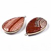 Natural Red Jasper Pendants G-N326-108C-3