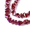 Electroplate Opaque Glass Beads Strands GLAA-N022-4mm-15-4