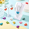35Pcs Synthetic Turquoise Dyed Butterfly Charms PALLOY-TAC0120-7