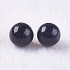 Synthetic Blue Goldstone Beads G-K275-25-6mm-2