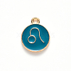 Alloy Enamel Pendants ENAM-S124-01A-05G-2