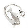 Non-Tarnish 304 Stainless Steel Open Cuff Ring RJEW-F149-03P-1