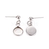 Tarnish Resistant 304 Stainless Steel Stud Earring Settings LS-STAS-L226-019I-P-2