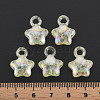 Transparent Crackle Acrylic Pendants MACR-S373-63-L06-5