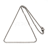 Tarnish Resistant 304 Stainless Steel Cable Chain Necklace STAS-L164B-01P-2