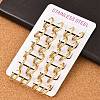 PVD Vacuum Plating 202 Stainless Steel Huggie Oval Hoop Earrings LS-EJEW-H003-07G-06-1