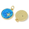 Rack Plating Brass Micro Pave Clear Cubic Zirconia Pendants KK-U032-18G-2