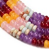 Gradient Color Natural Dyed White Jade & Synthetic Shoushan Stone Beads Strands GG-CBA1E0E-01F-3