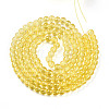 Baking Paint Transparent Glass Beads Strands DGLA-N006-6mm-04-2