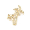 Ocean Brass Micro Pave Cubic Zirconia Pendants KK-K411-06G-1