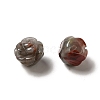 Natural African Bloodstone Carved Flower Beads G-O156-B-28-2