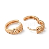 Brass Hoop Earrings with Rhinestone EJEW-K256-93KCG-2