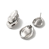 Titanium Steel Stud Earrings for Women EJEW-C110-07P-2