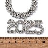 Brass Full Crystal Rhinestone 2025 Pendant Necklaces for Women NJEW-Q005-01P-3