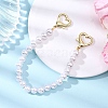 ABS Plastic Imitation Pearl Round Beaded Purse Decorative Chains HJEW-JM04460-2