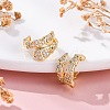 Rack Plating Brass Micro Pave Clear Cubic Zirconia Cuff Earrings EJEW-H147-12G-3