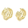 Brass Five Line Cuff Earrings EJEW-M228-05G-1