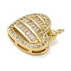 Rack Plating Brass Micro Pave Cubic Zirconia Pendants KK-K392-36G-2