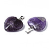 Natural Amethyst Pendants G-S364-081A-01-3