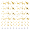 Bowknot Shape Brass Earring Hooks KK-HS0001-78G-1