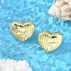 Brass Stud Earrings for Women EJEW-U035-03G-1