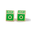 Rack Plating Brass Enamel Beads KK-B060-04G-02O-2
