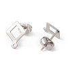 Non-Tarnish 201 Stainless Steel Stud Earring Findings EJEW-A071-21P-2