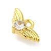 Rack Plating Brass Micro Pave Cubic Zirconia Charms KK-S396-54G-2