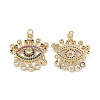 Brass Colorful Cubic Zirconia Pendants KK-E068-VA209-2-1