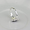 Alloy with Natural Lapis Lazuli Finger Rings FS-WGF3EDB-02-5
